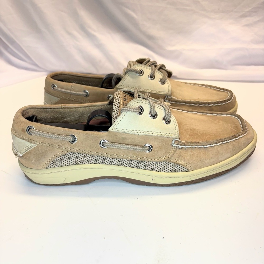 Sperry Top Sider Billfish Boat Shoes Men's Brown Leather 3‎ Eye Deck Size 8.5 M